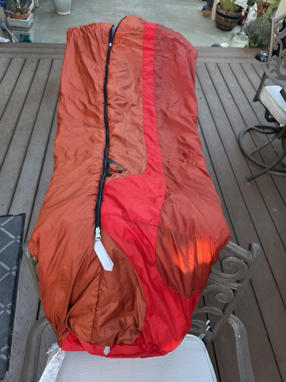 The North Face Orange and Gray Wasatch 40°F Sleeping Bag